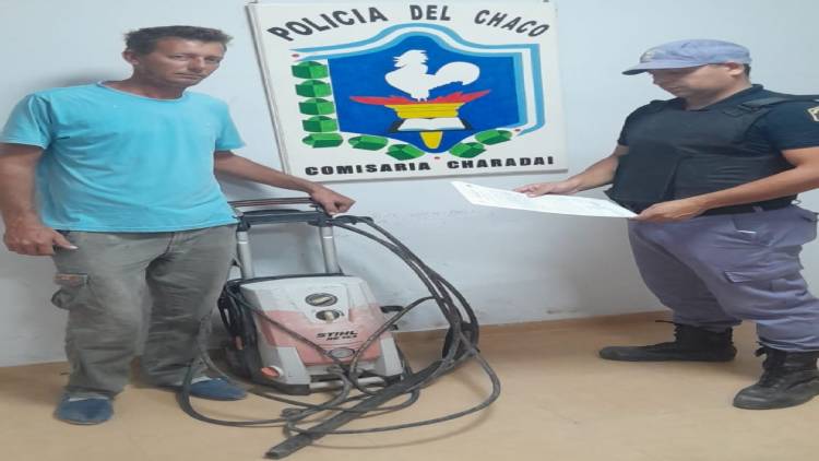 EN POCAS HORAS RESTITUYEN HIDROLAVADORA A SU DUEÑO 