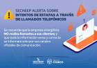 SECHEEP ALERTA SOBRE INTENTOS DE ESTAFAS TELEFÓNICAS