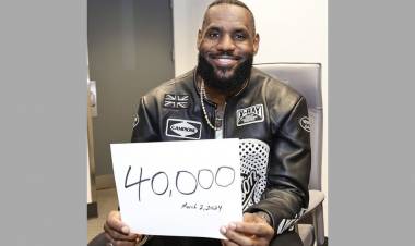LEBRON JAMES SE CONVIRTIÓ EN EL PRIMER JUGADOR CON 40.000 PUNTOS EN LA NBA  