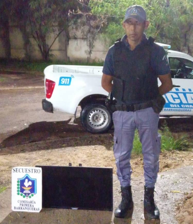 RECUPERAN UN SMART TV SUSTRAIDO MINUTOS ANTES 