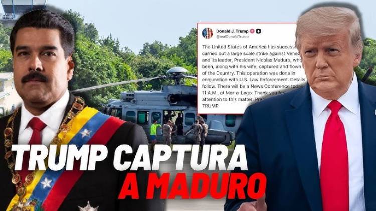 DONALD TRUMP CONFIRMÓ QUE EL DICTADOR NICOLÁS MADURO FUE CAPTURADO Y SACADO DE VENEZUELA